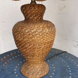 Vintage woven rattan lamp