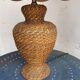 Vintage woven rattan lamp