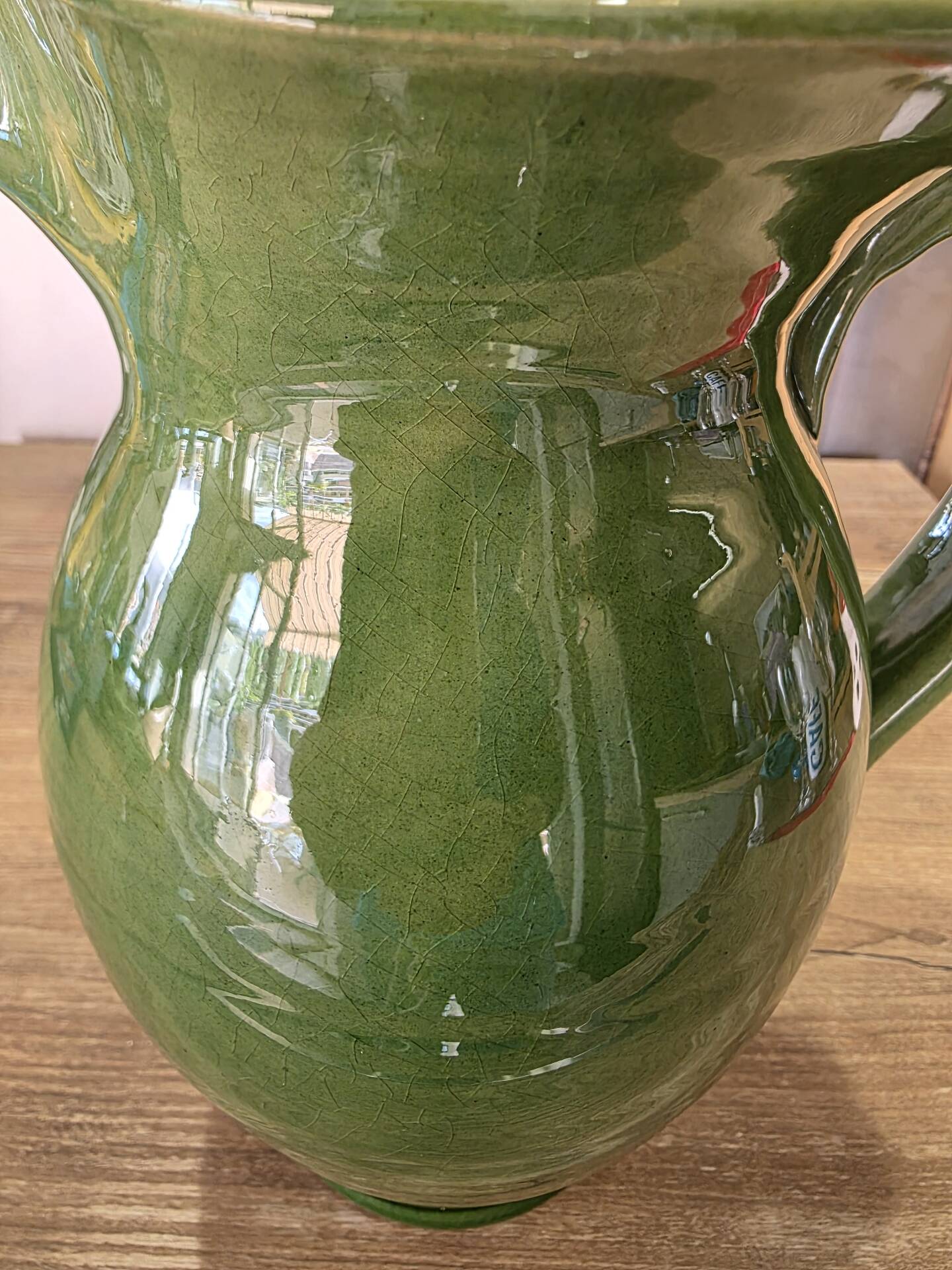 Pichet, vase Biot vert vintage