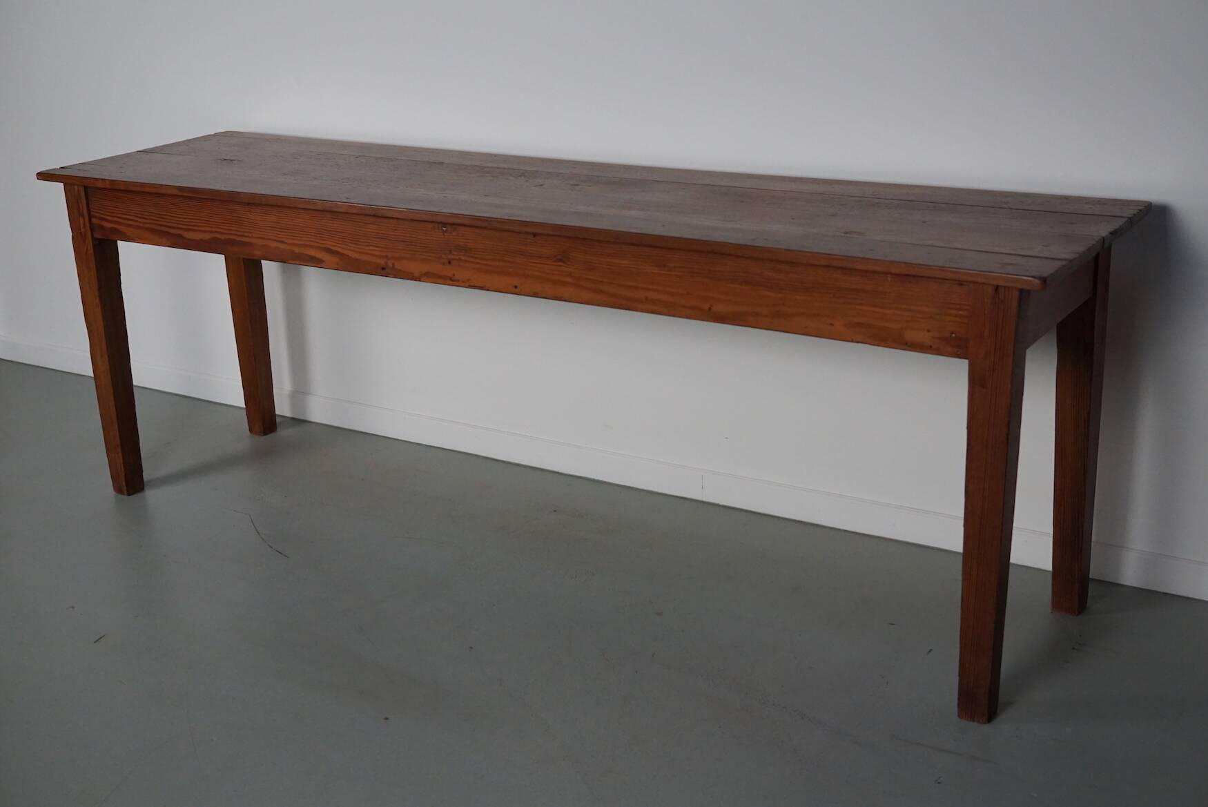 Rustic vintage French pine table or desk from the Landes, 1950s.