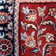Handmade vintage Persian Sarouk rug 76cm x 122cm, 1970s