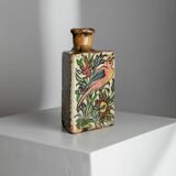Multicolored Terracotta Bottle from Qajar Dynasty Iran, 19th Century – Hand-Painted, Unique Decorative Piece