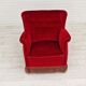 Fauteuil vintage danois en velours rouge cerise, 1960