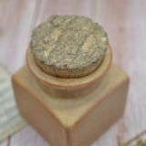 Large glazed terracotta pot with original cork lid