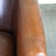 Set of two rugged sheep let of two rugged sheep leather club armchairs with a nice distressed look