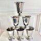 6 vintage stainless steel ice cream cups in the shape of a tumbler.