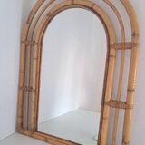 Vintage bamboo mirror