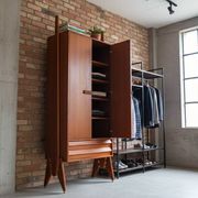 Mid century original teak storage wardrobe Italy 1960s