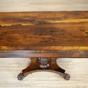 Table de cartes en palissandre pliable, années 1920