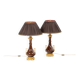 Pair of lamps in porcelain and bronze circa 1880