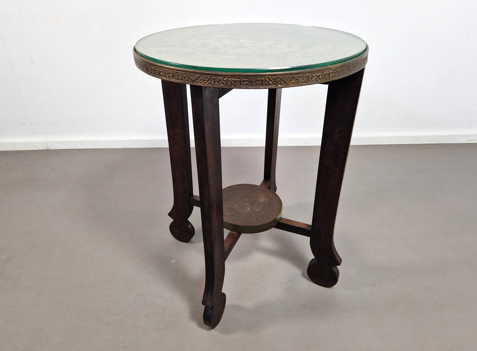 Amsterdam School Art Deco occasional table with copper top