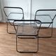 Series of 3 black and transparent Plia chairs Giancalo Piretti for Castelli, 1980.