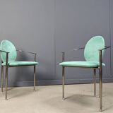 Vintage dining chairs by Belgo chrom, set of 6 - 1980s