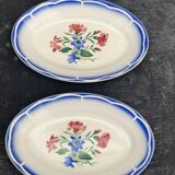 Lot composed of a deep dish and two small serving dishes, Elorn, digoin and sarreguemines model