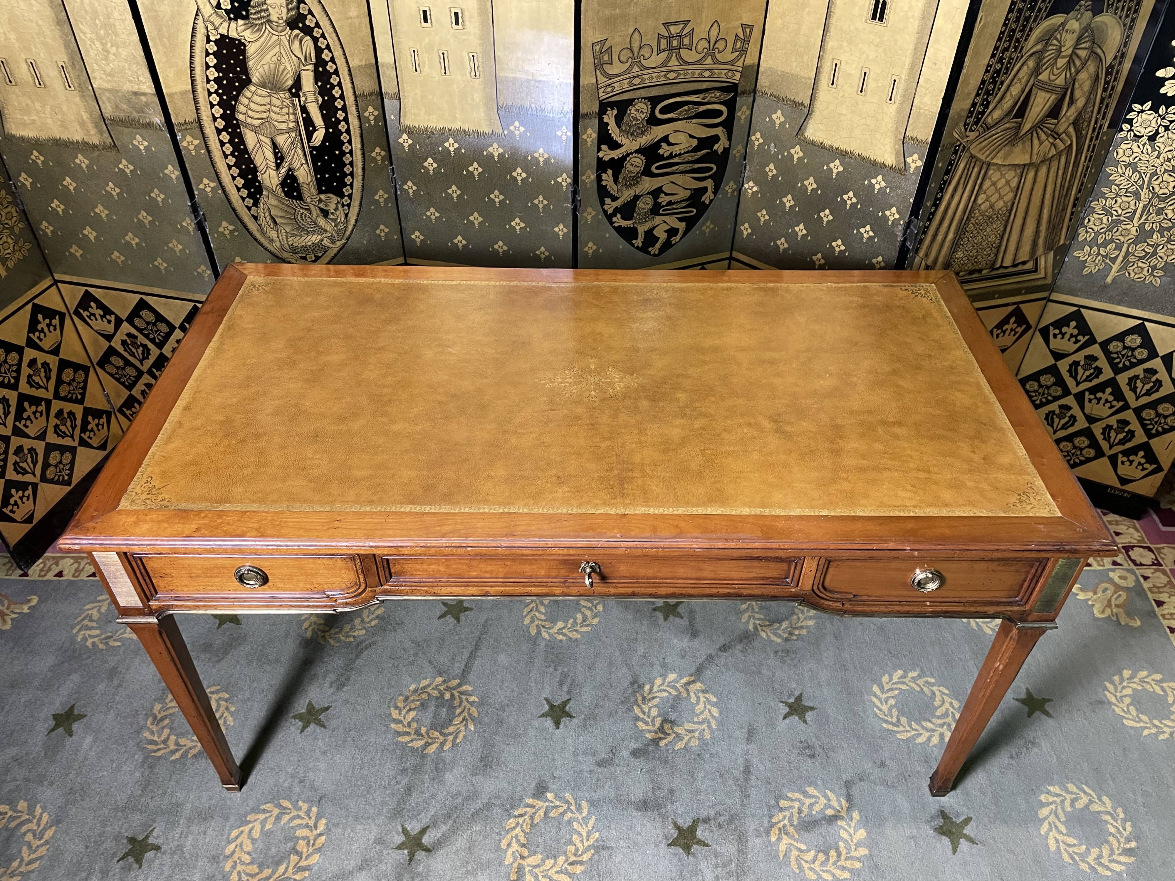 Louis XVI style flat desk leather