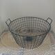 Black metal basket