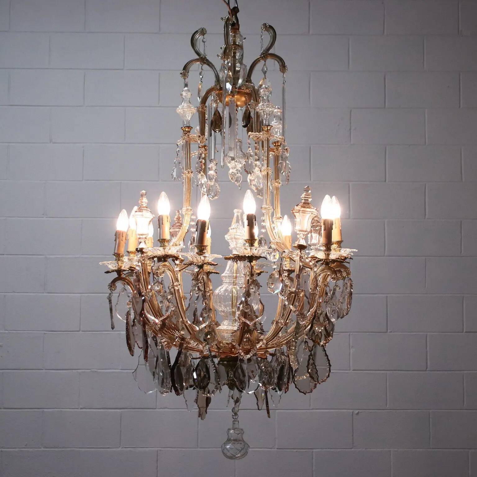 Glass chandelier Italy 20th Century