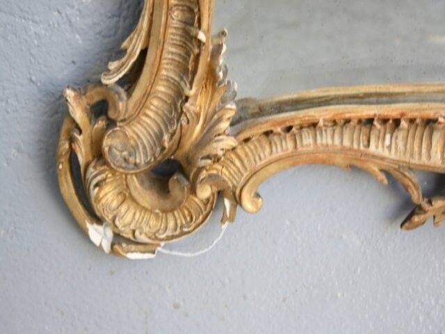 Mirror Louis XV style gilded 68x88cm stucco