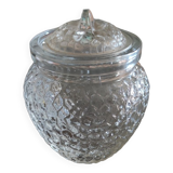 Pot à moutarde en verre moulé