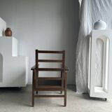 Large fauteuil en bois à dossier inclinable réglable