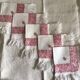 Set de 5 serviettes blanches et rouges