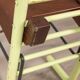 Pair of vintage 70s stools in iron and wood italian design