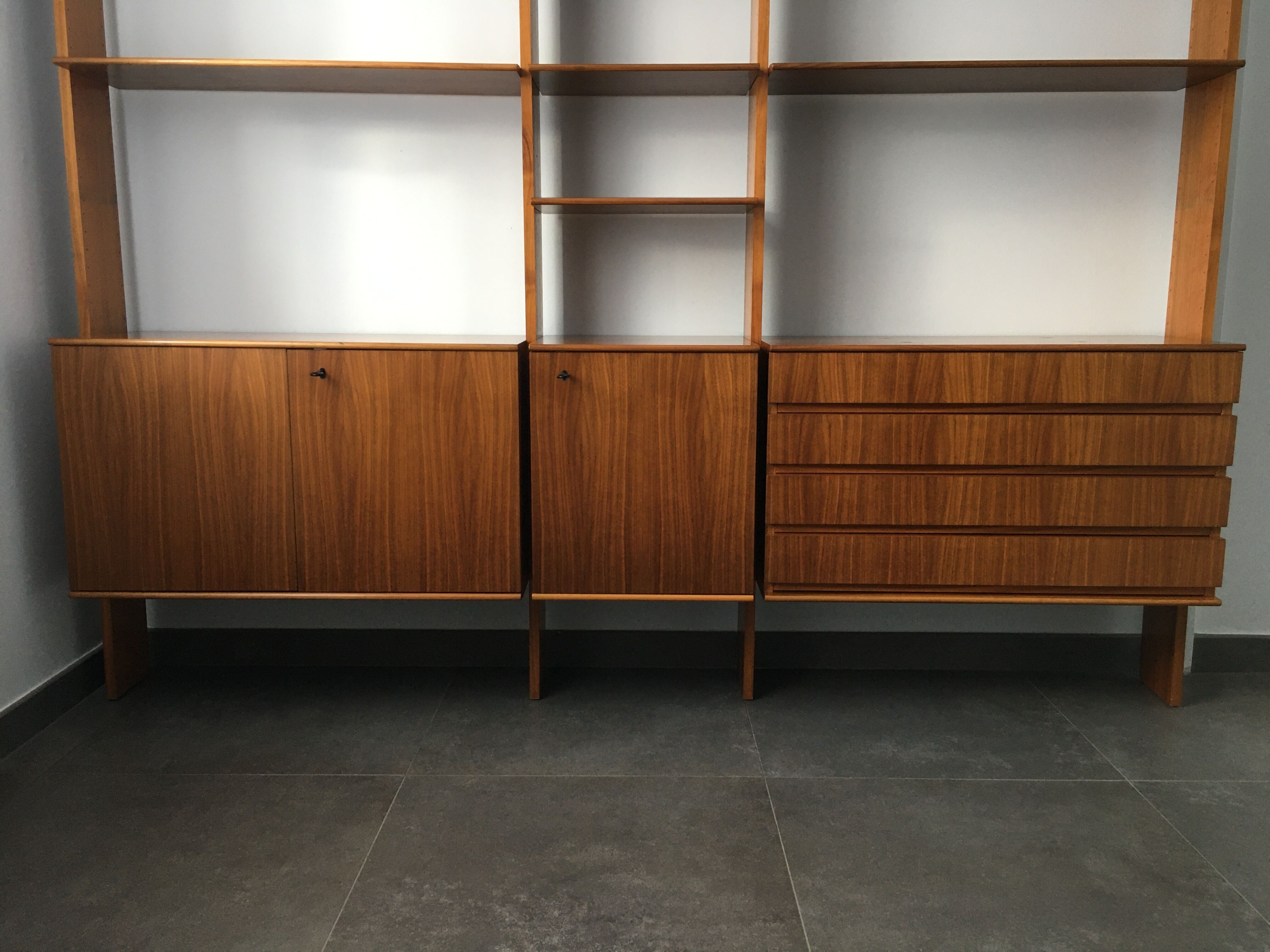 Bibliothèque modulable  Peter Petrides Interna Wandmöbel Années 70