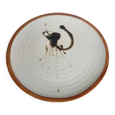 Grand plat de service rond Poterie de la Colombe