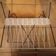 Vintage scoubidou and metal magazine holder