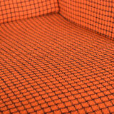 Orange Mid Century Modern armchair, made in 1960s Czechia