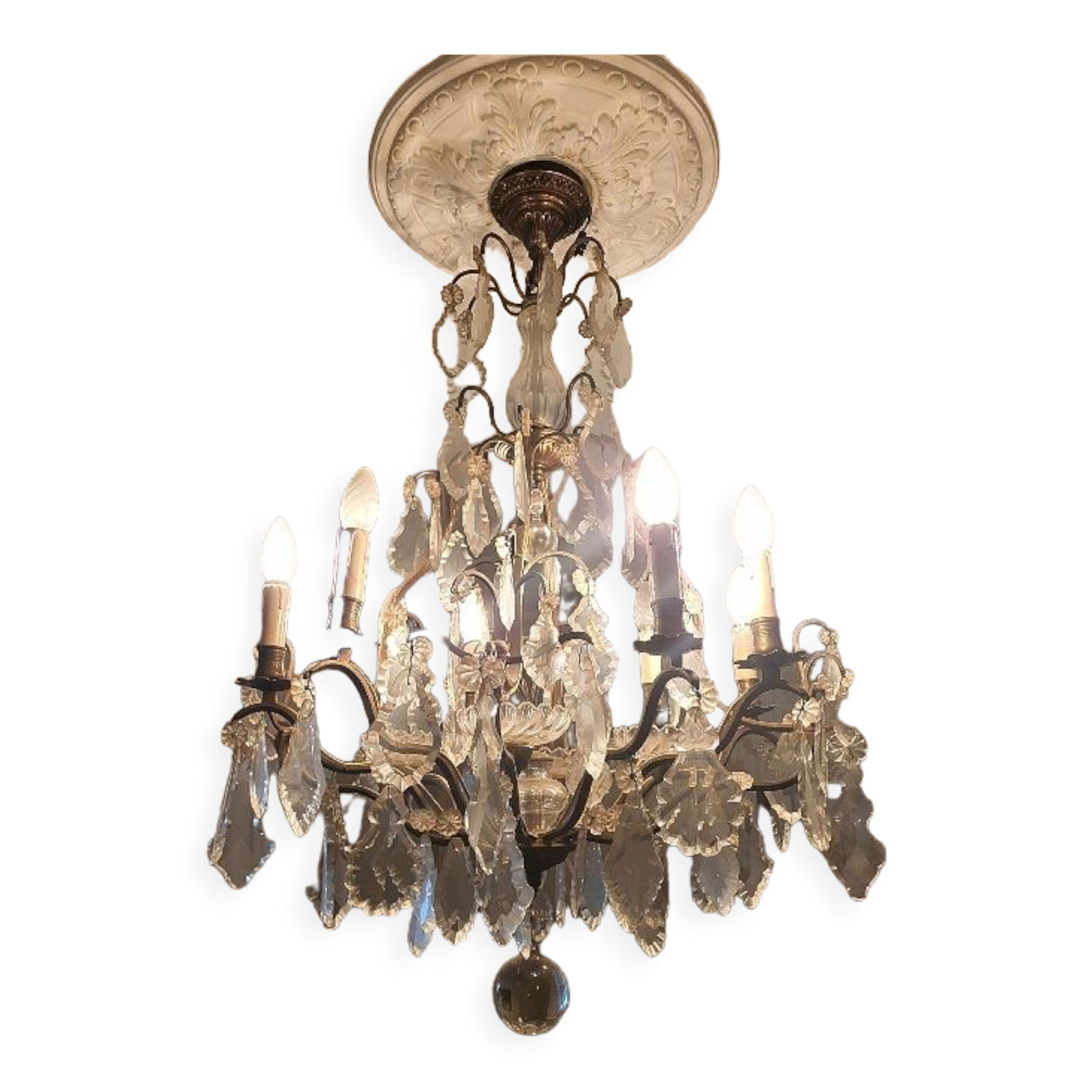 Chandelier with tassels 8 bulbs