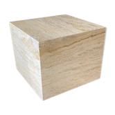 Socle table forme carree 1970 travertin sur roulettes travail français