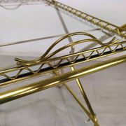 Vintage golden brass rolling service