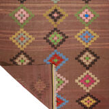 Anatolian handmade kilim rug 388 cm x 155 cm