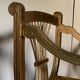 Pair of canework golden armchairs