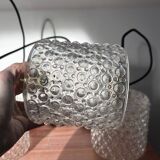 Set of three bubble glass pendant lights