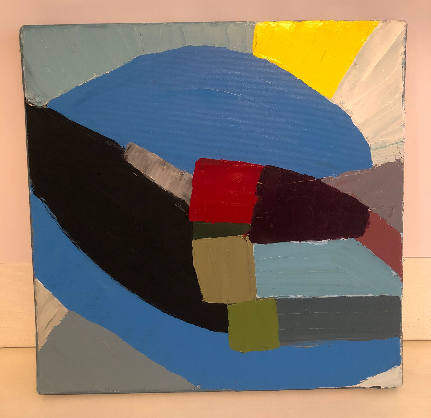 Abstract Blue Knife Oil Painting