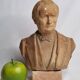 Bust of a notable in terracotta, 29 cm, signed Pasquet, 1870, on a base.