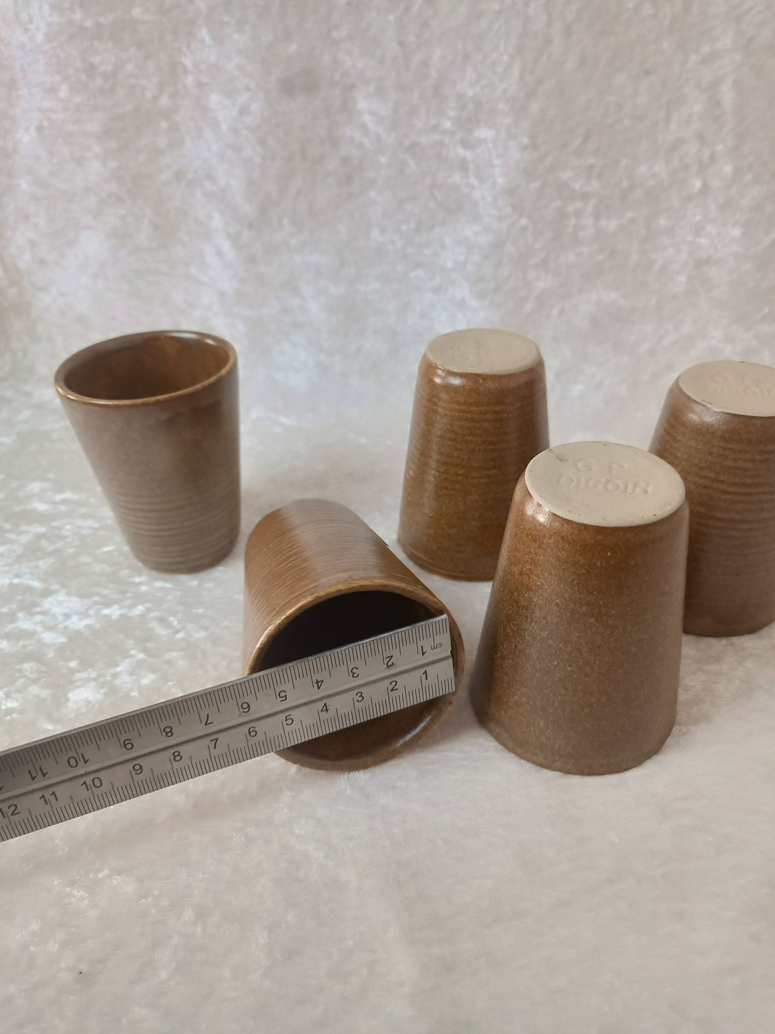 Stoneware cups Digoin*5