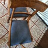 Series of 4 mahogany chairs from the 19th century