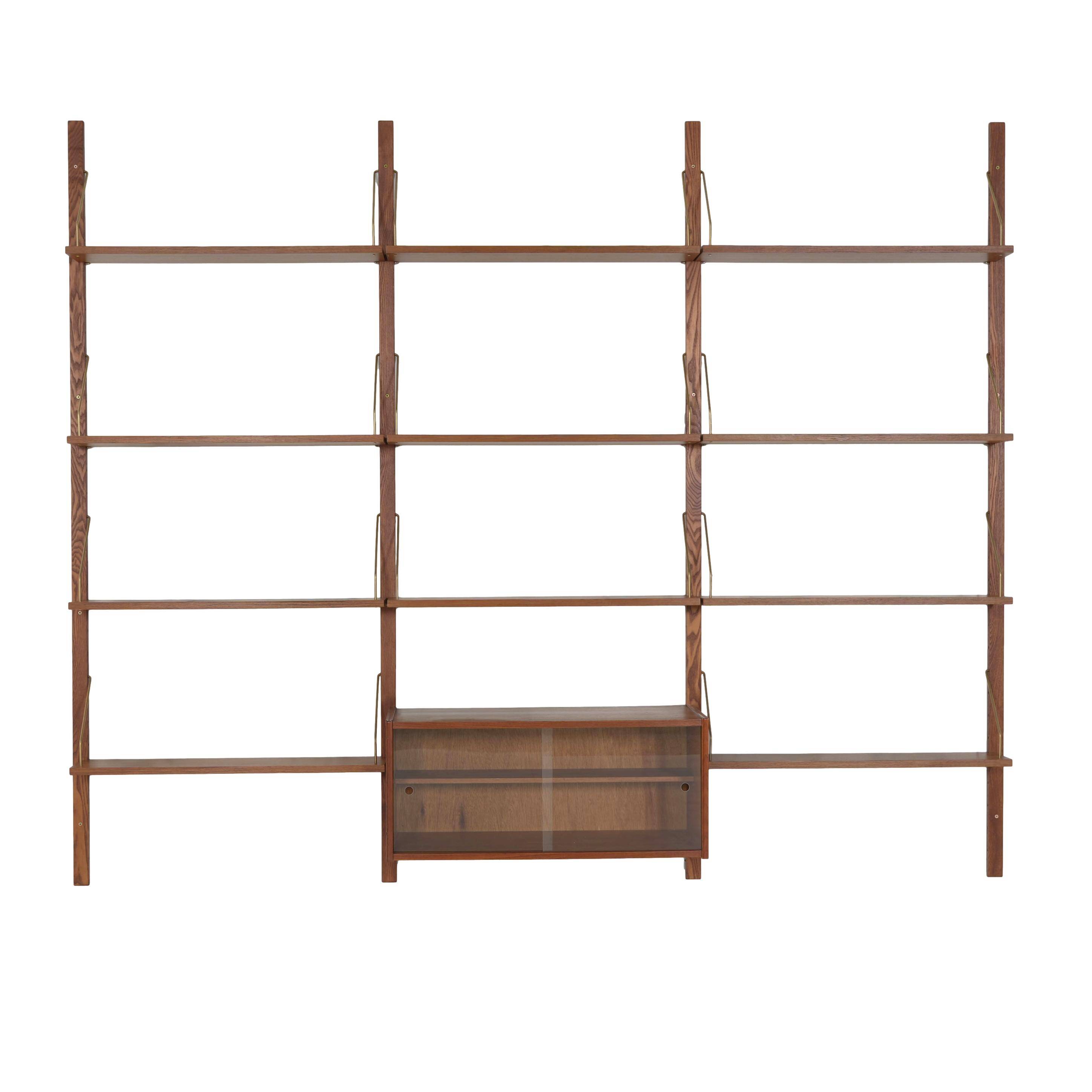 Teak modular shelving unit, Danish design, 1960s, made in Denmark