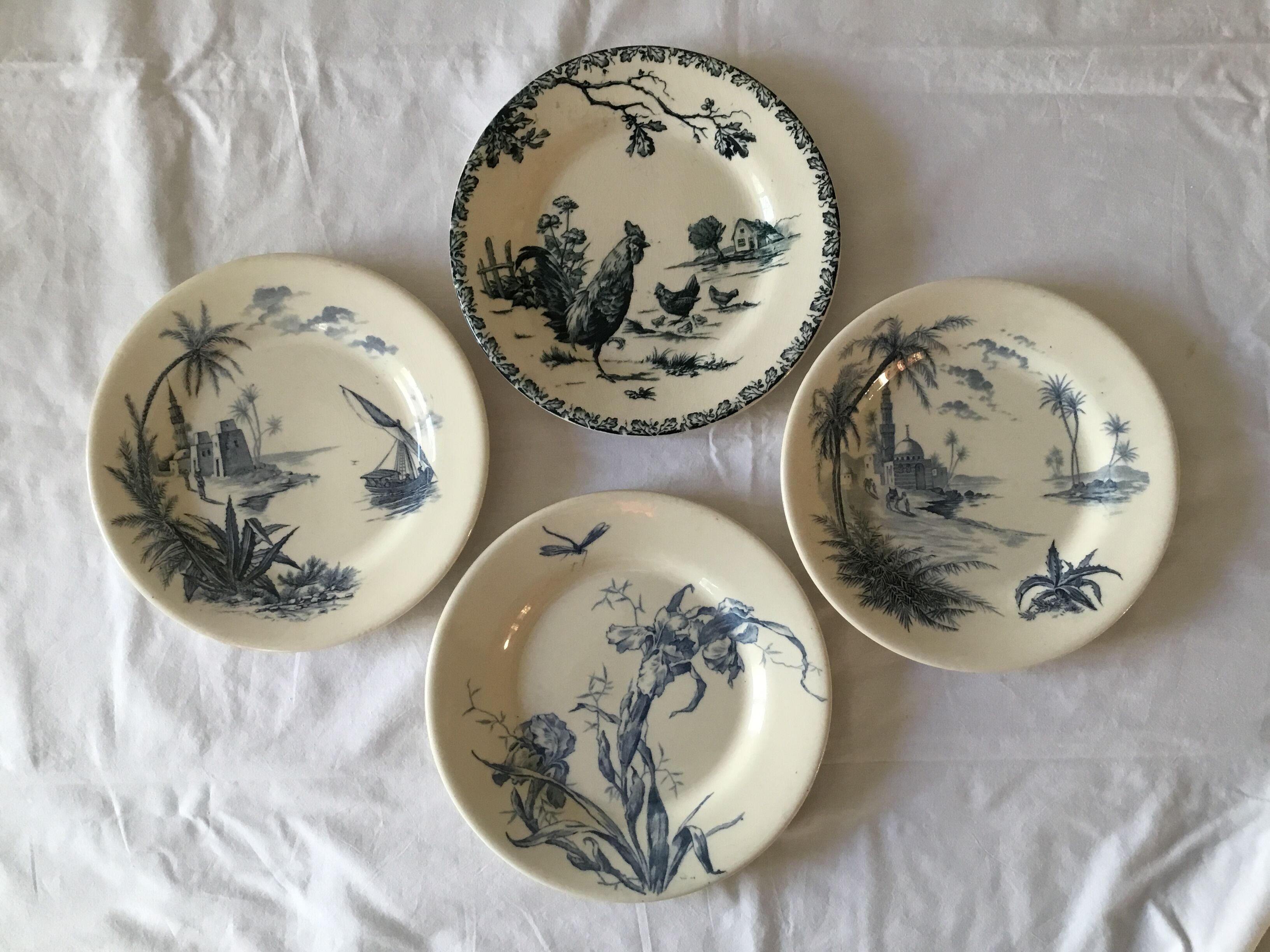Gien earthenware plates