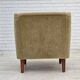 1970s, Danish armchair, original green furniture velour, teak wood legs.