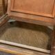Scandinavian old wooden armchair