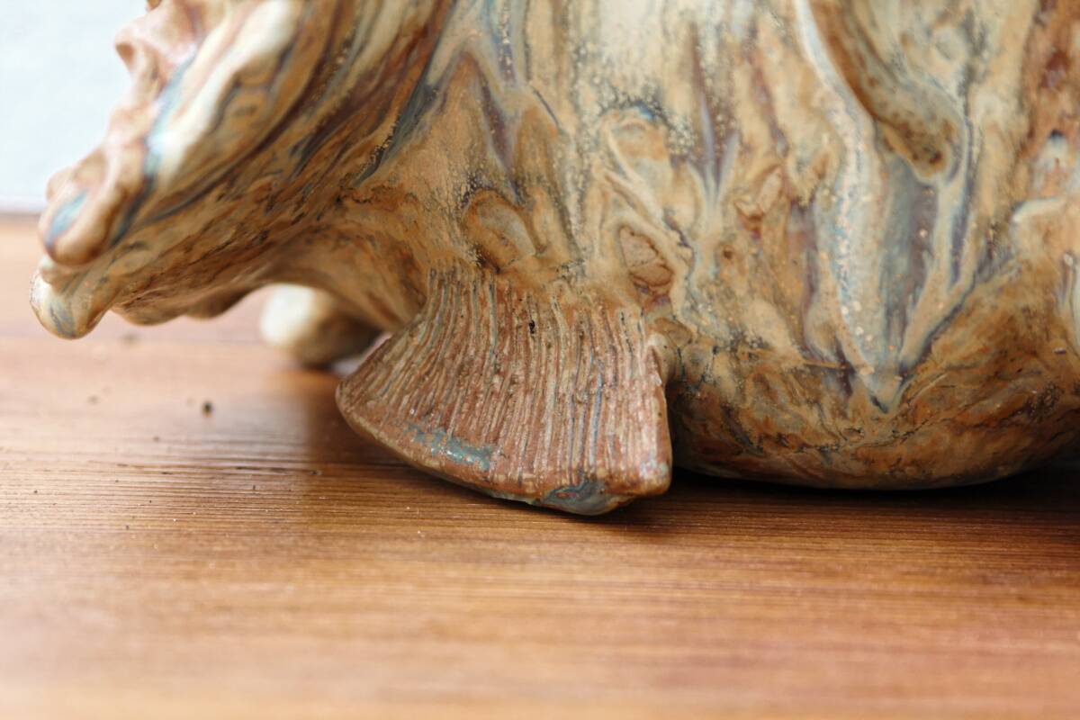 Fantastic creature in Saint Amand sandstone, signed Nadia Chiodi