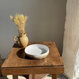Large white and earthenware ceramic dish