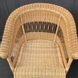 Vintage rattan gondola seat