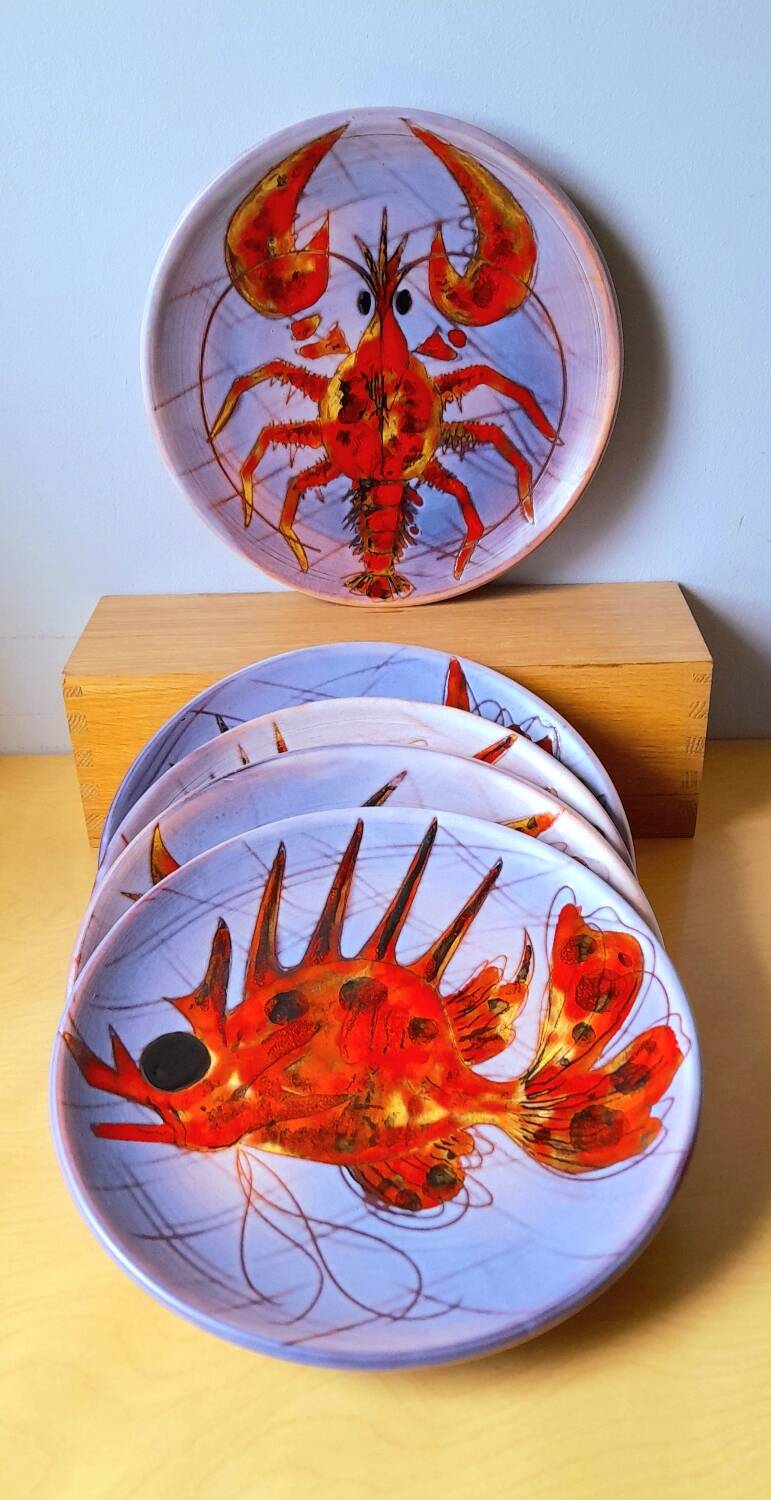 Fish plates, Brunner, Vence 1960