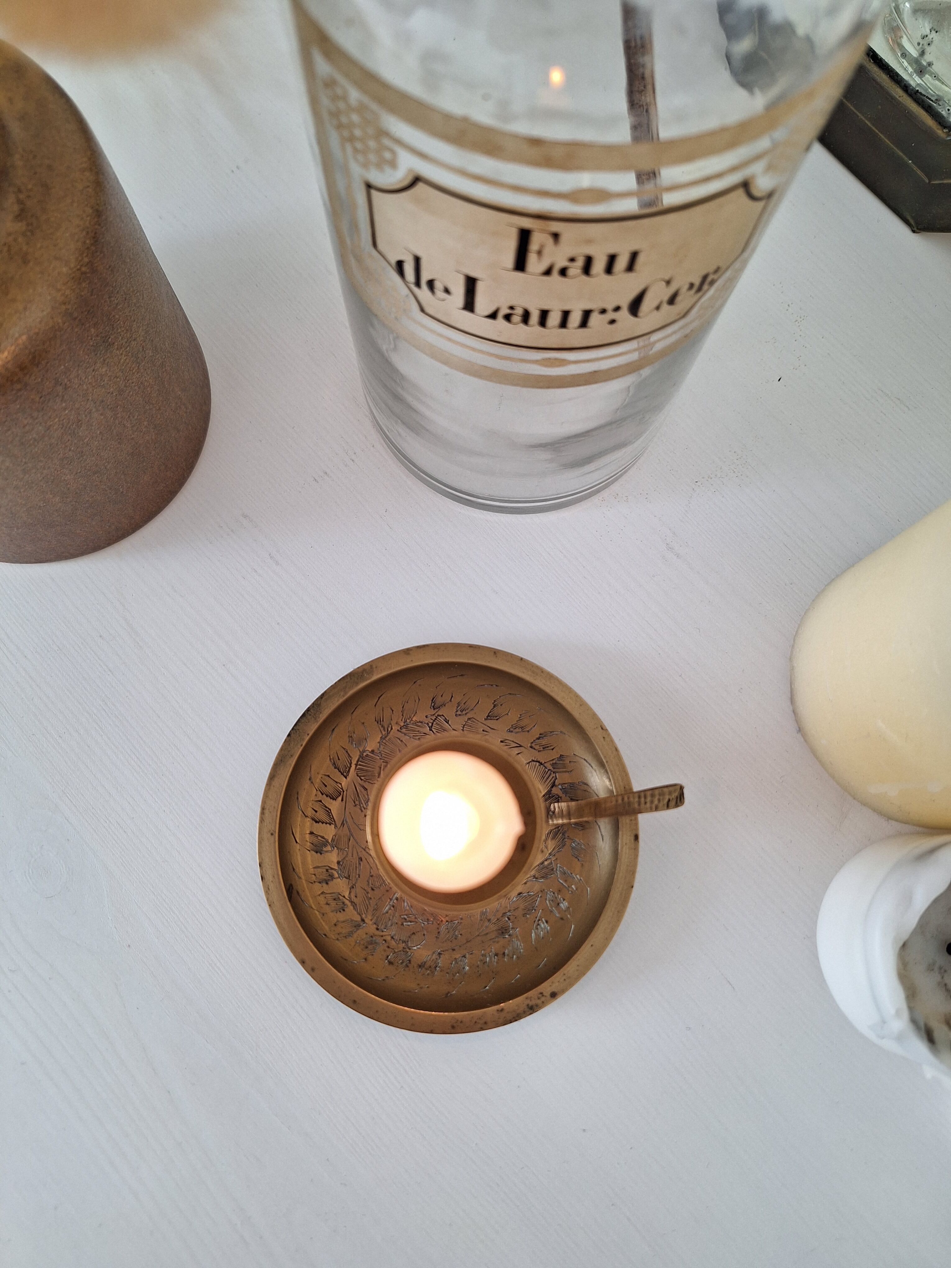 Vintage bedroom candle holder