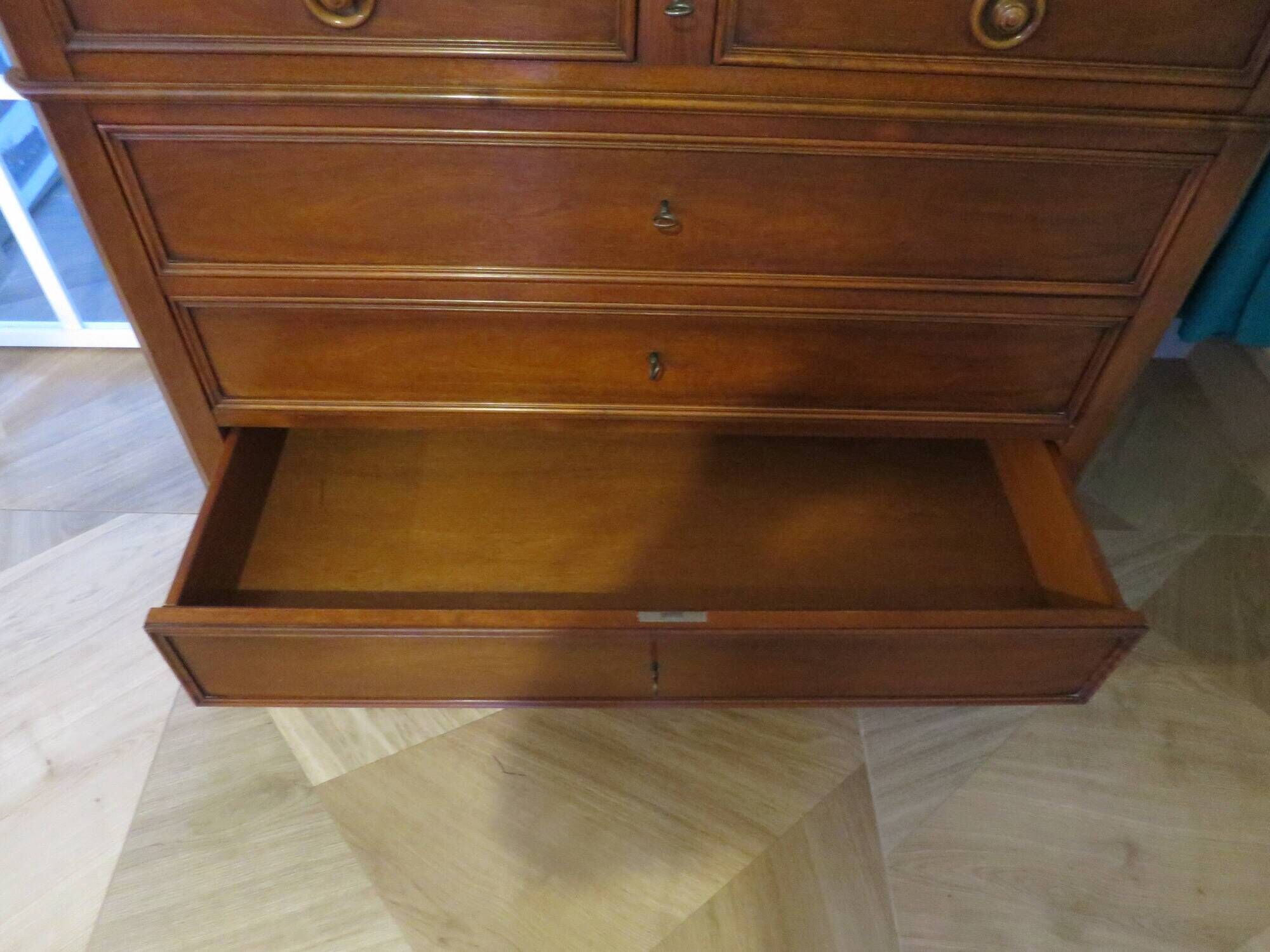 Rare - Pretty Louis Philippe chest of drawers – Mahogany – 5 drawers – 4 locks – Barn furniture